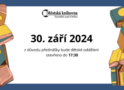 Změna půjčovní doby 30. září 2024